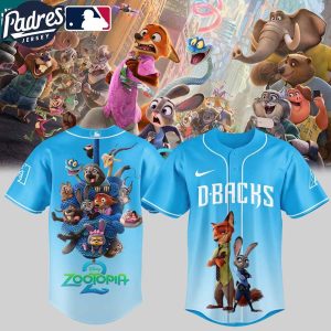 Arizona Diamondbacks Zootopia 2 MLB Collab Disley Celebration Baseball Jersey