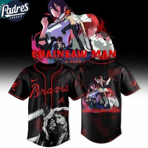 Atlanta Braves Chainsaw Man The Movie Reze Arc 2025 Bomb Devil Baseball Jersey