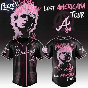 Atlanta Braves MLB x MGK The Lost Americana Tour Custom Baseball Jersey