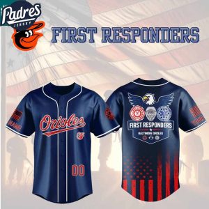 Baltimore Orioles First Responders Fire Dept Police EMS 2025 Custom Baseball Jersey