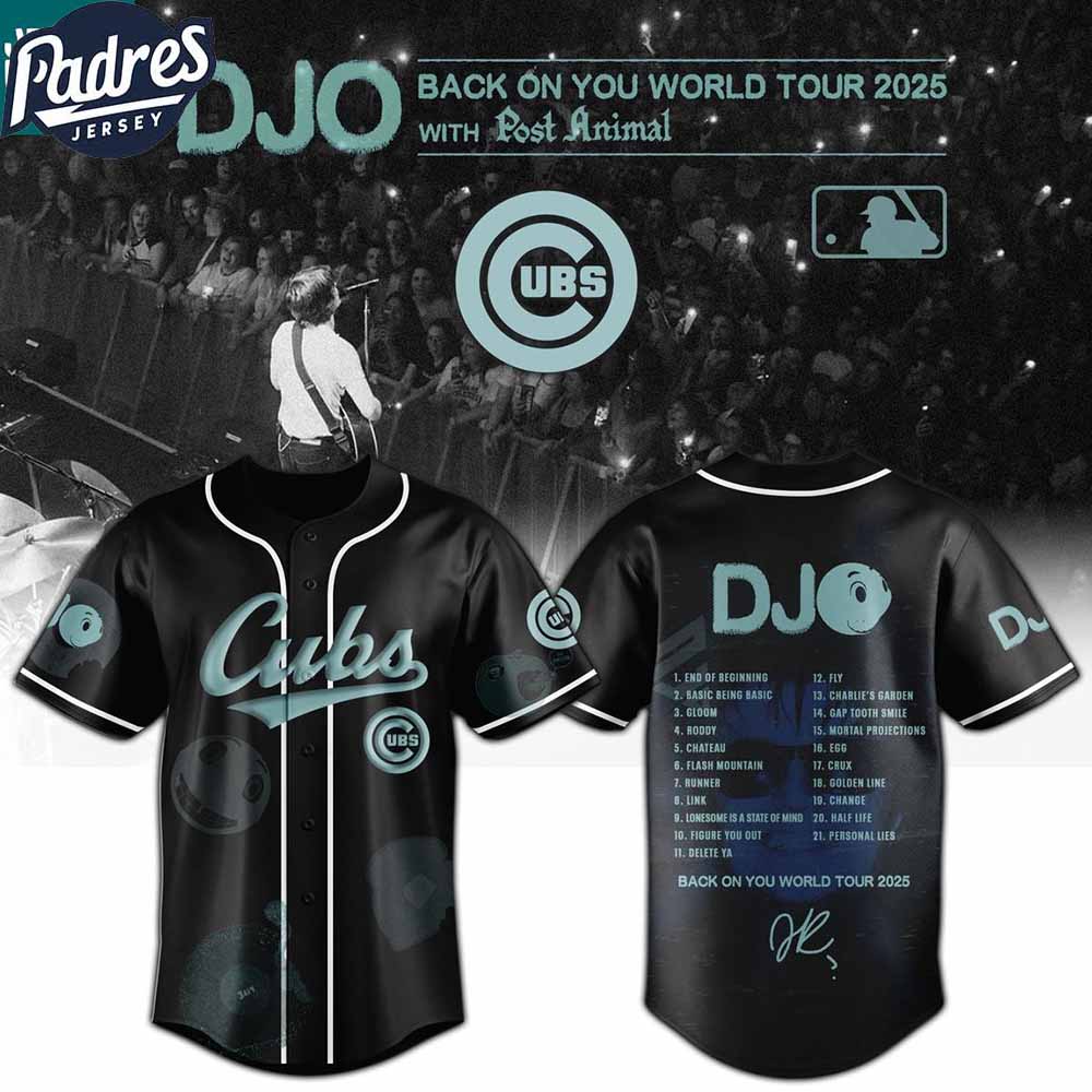 Chicago Cubs MLB x DJO Back To You World Tour 2025 With Post Animal MLB Baseball Jersey Chicago Cubs MLB x DJO Back To You World Tour 2025 With Post Animal MLB Baseball Jersey