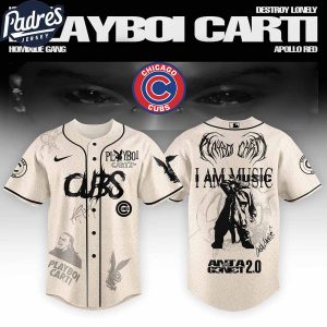Chicago Cubs MLB x Playboi Carti Antagonist Tour Custom Baseball Jersey