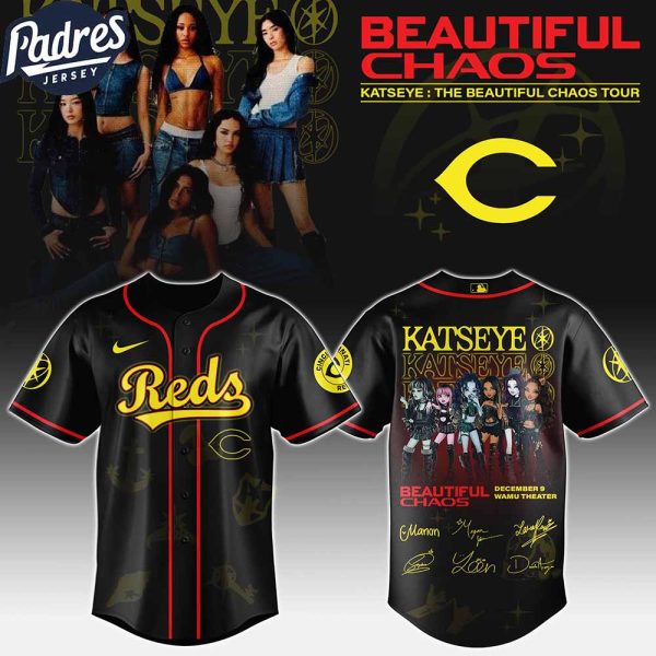 Cincinnati Reds MLB x Katseye The Beautiful Chaos Tour Custom Baseball Jersey