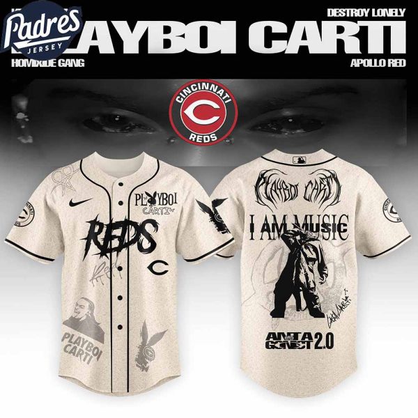 Cincinnati Reds MLB x Playboi Carti Antagonist Tour Custom Baseball Jersey