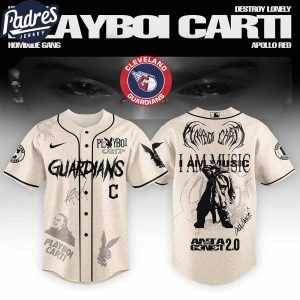 Cleveland Guardians MLB x Playboi Carti Antagonist Tour Custom Baseball Jersey