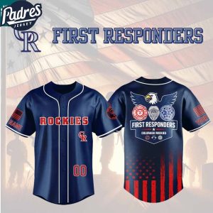 Colorado Rockies First Responders Fire Dept Police EMS 2025 Custom Baseball Jersey