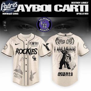 Colorado Rockies MLB x Playboi Carti Antagonist Tour Custom Baseball Jersey