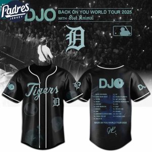 Detroit Tigers MLB x DJO Back To You World Tour 2025 With Post Animal MLB Baseball Jersey 1