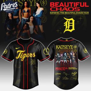 Detroit Tigers MLB x Katseye The Beautiful Chaos Tour Custom Baseball Jersey