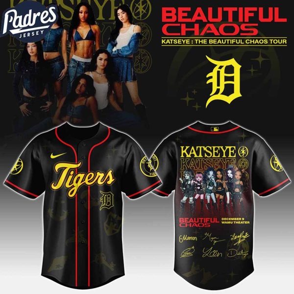 Detroit Tigers MLB x Katseye The Beautiful Chaos Tour Custom Baseball Jersey