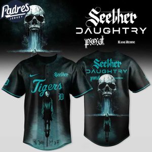 Detroit Tigers X Seether Daughtry Fall 2025 US Tour Jersey Royals Merch Halloween Gifts