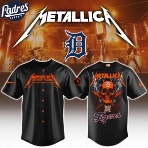 Detroit Tigers x MLB Metallica Baseball Jersey