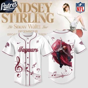 Jacksonville Jaguars Lindsey Stirling The Snow Waltz Holiday Tour 2025 Baseball Jersey