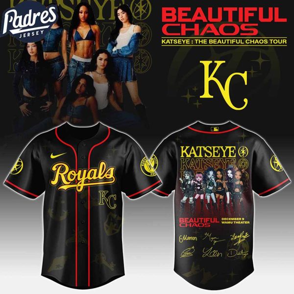 Kansas City Royals MLB x Katseye The Beautiful Chaos Tour Custom Baseball Jersey