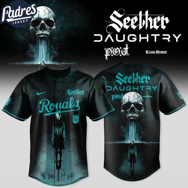 Kansas City Royals X Seether Daughtry Fall 2025 US Tour Jersey Royals Merch Halloween Gifts