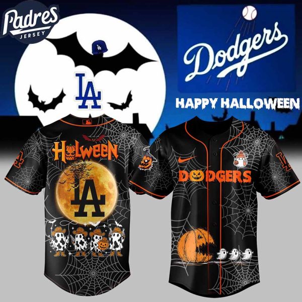 La Dodgers Merch Halloween Jersey Pumpkin Ghost Funny Gift For Sport Players