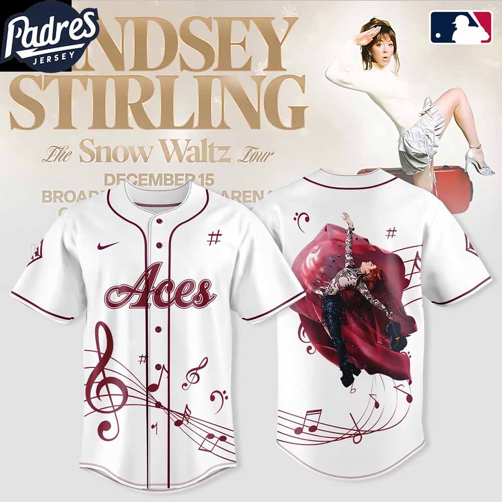 Las Vegas Aces Lindsey Stirling The Snow Waltz Holiday Tour 2025 Baseball Jersey Las Vegas Aces Lindsey Stirling The Snow Waltz Holiday Tour 2025 Baseball Jersey