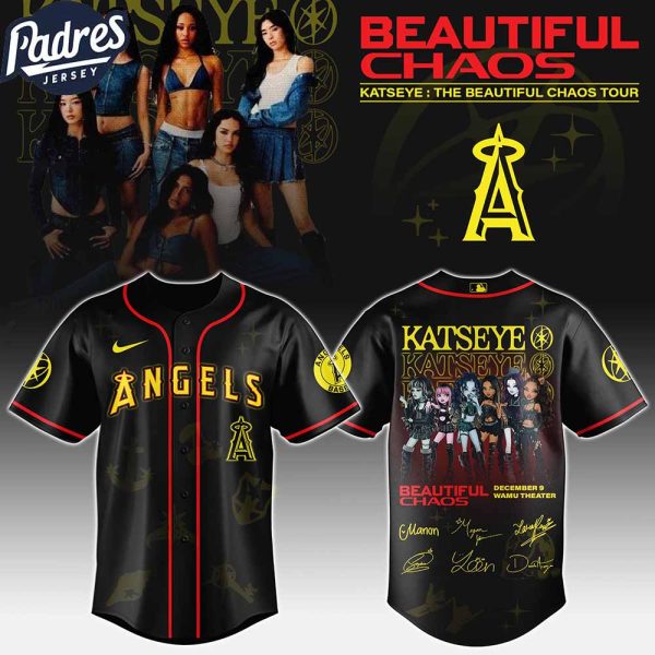 Los Angeles Angels MLB x Katseye The Beautiful Chaos Tour Custom Baseball Jersey