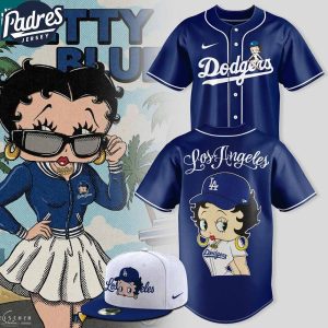Los Angeles Dodgers Betty Boop 2025 Betty Blue Celebration Baseball Jersey