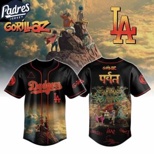 Los Angeles Dodgers Gorillaz Band The Mountain Album 2025 Baseball Jersey 1