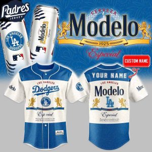 Los Angeles Dodgers Modelo American's Beer 2025 Personalized Baseball Jersey