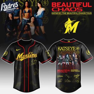 Miami Marlins MLB x Katseye The Beautiful Chaos Tour Custom Baseball Jersey