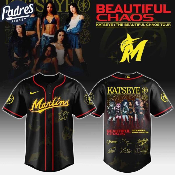 Miami Marlins MLB x Katseye The Beautiful Chaos Tour Custom Baseball Jersey