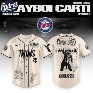 Minnesota Twins MLB x Playboi Carti Antagonist Tour Custom Baseball Jersey