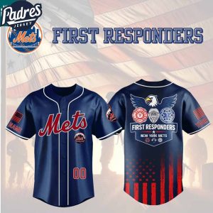 New York Mets First Responders Fire Dept Police EMS 2025 Custom Baseball Jersey