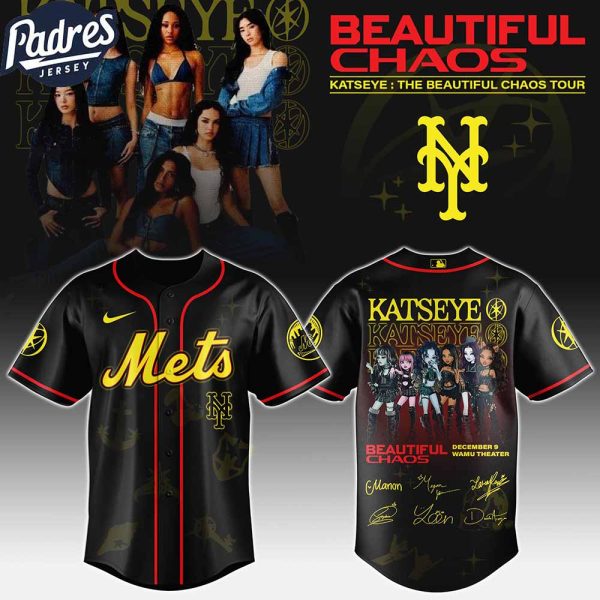 New York Mets MLB x Katseye The Beautiful Chaos Tour Custom Baseball Jersey