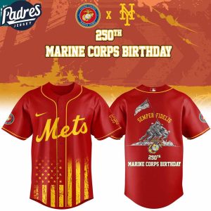 New York Mets Marine Corps 250th Birthday Semper Fidelis 2025 Baseball Jersey