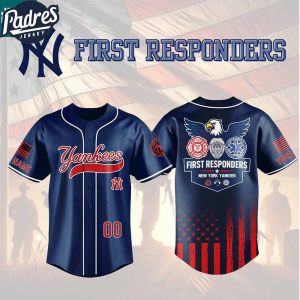 New York Yankees First Responders Fire Dept Police EMS 2025 Custom Baseball Jersey