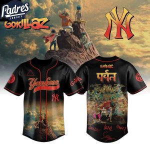 New York Yankees Gorillaz Band The Mountain Album 2025 Baseball Jersey 1