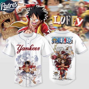 New York Yankees MLB x One Piece Monkey D Luffy 2025 Baseball Jersey