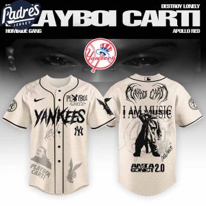 New York Yankees MLB x Playboi Carti Antagonist Tour Custom Baseball Jersey