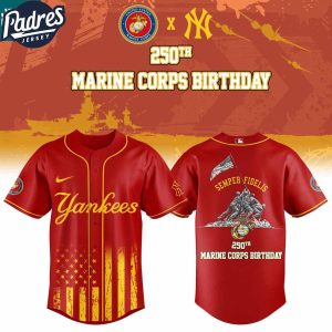 New York Yankees Marine Corps 250th Birthday Semper Fidelis 2025 Baseball Jersey