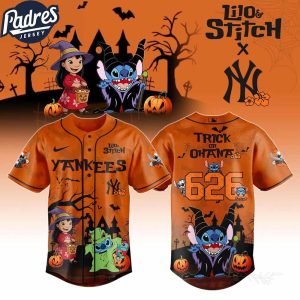 New York Yankees X 626 Lilo Stitch Trick Or Treat Jersey Yankees Merch Halloween Fan Gift