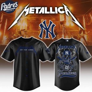 New York Yankees x MLB Metallica Baseball Jersey