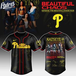 Philadelphia Phillies MLB x Katseye The Beautiful Chaos Tour Custom Baseball Jersey