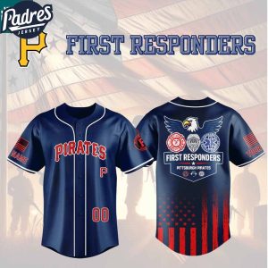 Pittsburgh Pirates First Responders Fire Dept Police EMS 2025 Custom Baseball Jersey