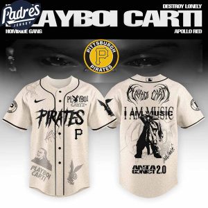 Pittsburgh Pirates MLB x Playboi Carti Antagonist Tour Custom Baseball Jersey