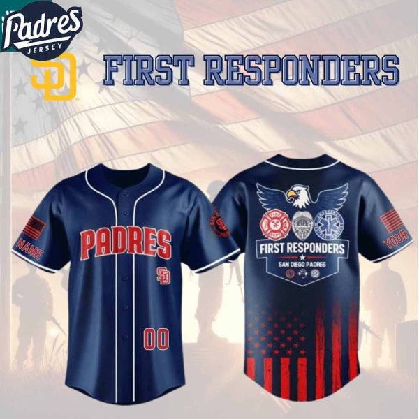 San Diego Padres First Responders Fire Dept Police EMS 2025 Custom Baseball Jersey