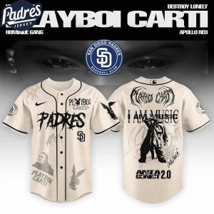 San Diego Padres MLB x Playboi Carti Antagonist Tour Custom Baseball Jersey