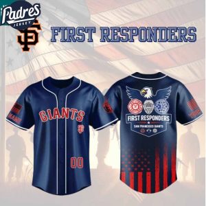 San Francisco Giants First Responders Fire Dept Police EMS 2025 Custom Baseball Jersey