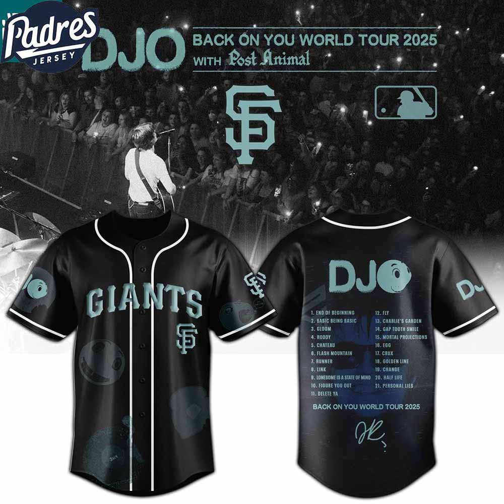 San Francisco Giants MLB x DJO Back To You World Tour 2025 With Post Animal Baseball Jersey San Francisco Giants MLB x DJO Back To You World Tour 2025 With Post Animal Baseball Jersey
