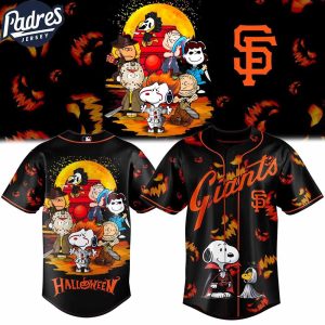 San Francisco Giants MLB x Snoopy Halloween Baseball Jersey