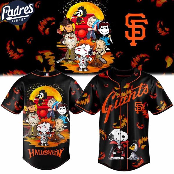 San Francisco Giants MLB x Snoopy Halloween Baseball Jersey