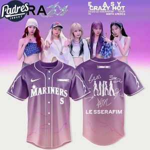 Seattle Mariners Easy Crazy Hot 2025 Le Sserafim Tour Anime Baseball Jersey