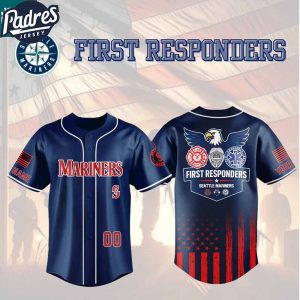 Seattle Mariners First Responders Fire Dept Police EMS 2025 Custom Baseball Jersey