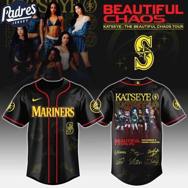Seattle Mariners MLB x Katseye The Beautiful Chaos Tour Custom Baseball Jersey